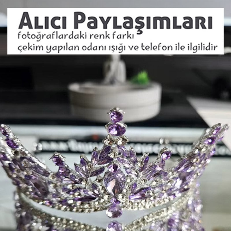Gelin Takı Seti Prenses Tacı Kolye ve Küpe 43429
