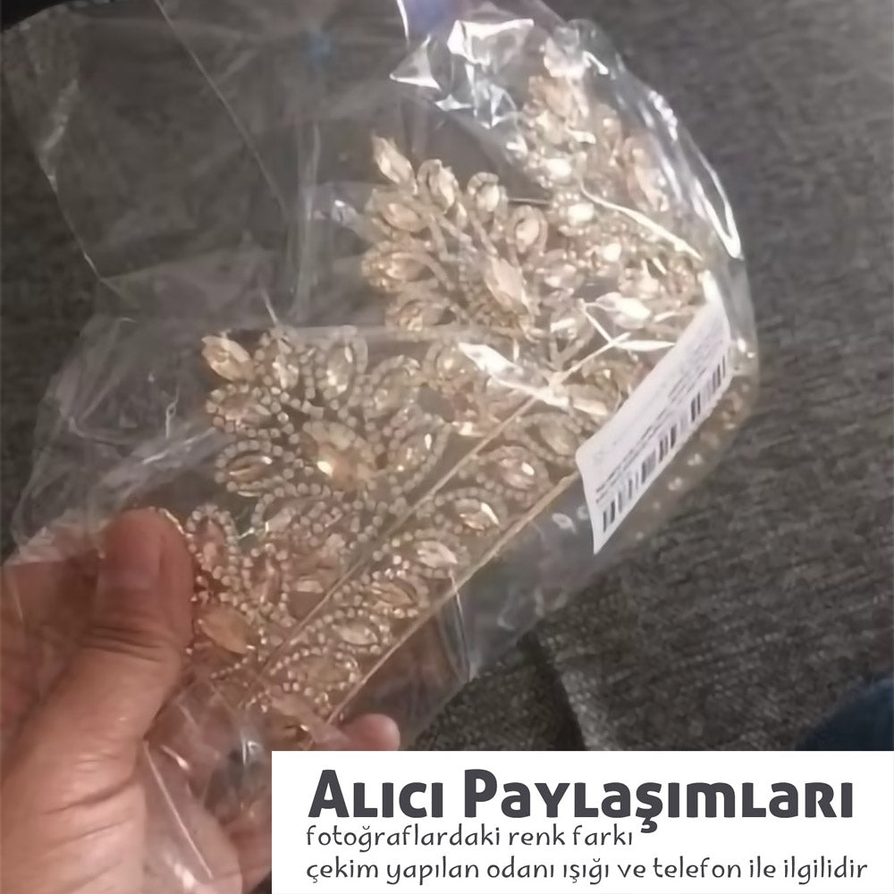 Kristal Gelin Tacı ve Düğün Tacı | Farklı Renklerde Kına Tacı 03186