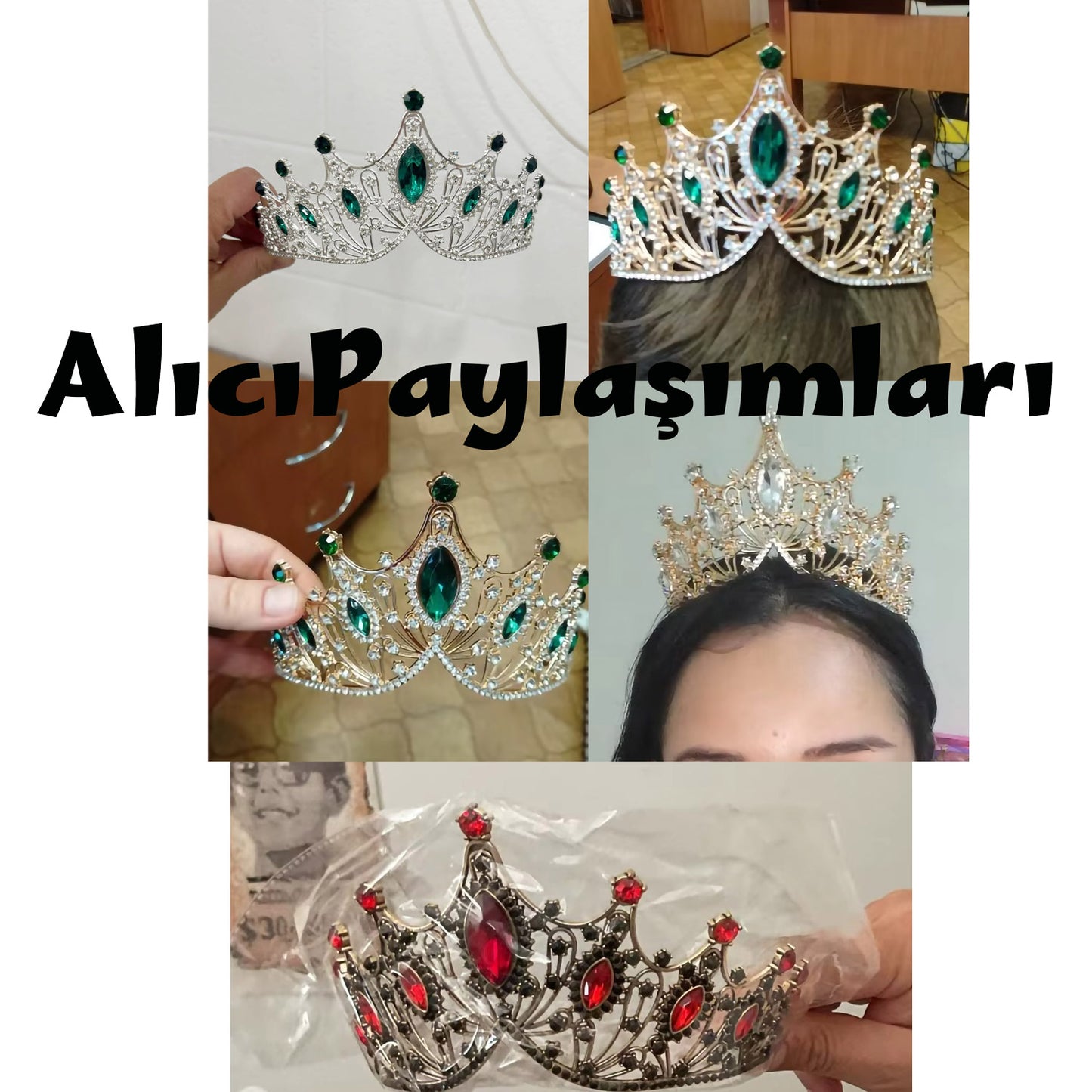 Kristal Taşlı Gelin Tacı - Göz Alıcı Kına Nişan ve Düğün Tacı 30192