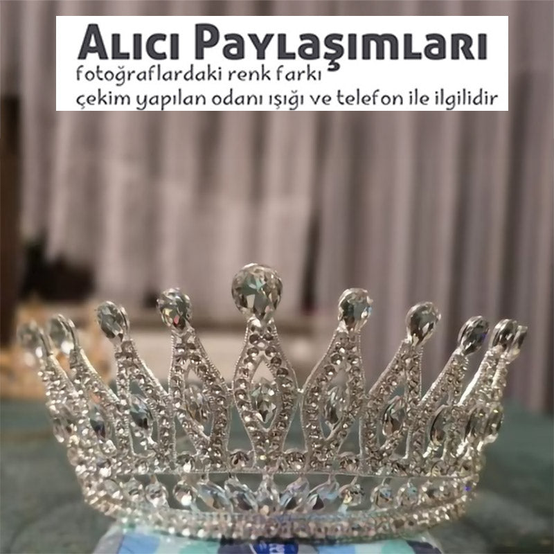 Göz Kamaştıran Damla Kristal Gelin Tac Miss Universe 46087
