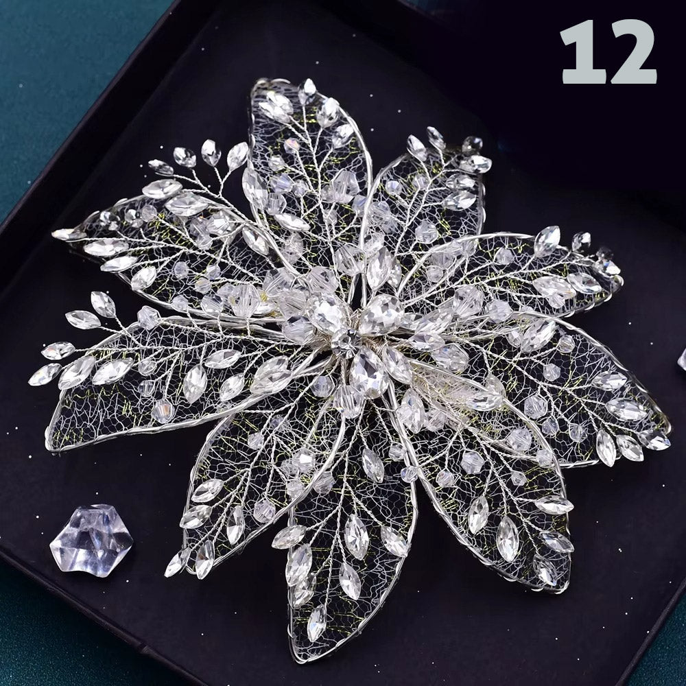 Gelin Saç Aksesuarları - Nikah & Nişan İçin Kristal Taşlı Alın Bandı 96656