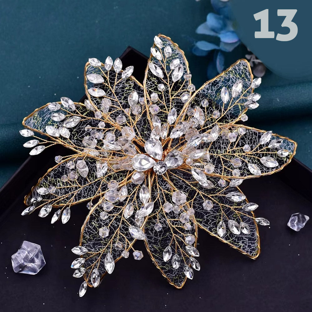 Gelin Saç Aksesuarları - Nikah & Nişan İçin Kristal Taşlı Alın Bandı 96656