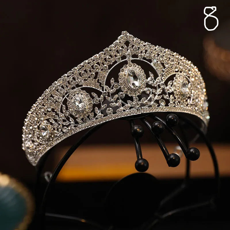 Kristal Zirkon Gelin Tacı 47895
