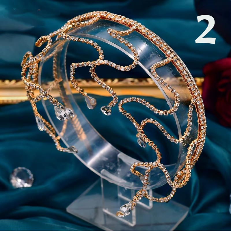 El Yapımı Kristal Yapay Elmas Gelin Saç Aksesuarı 70994