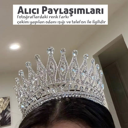 Göz Kamaştıran Damla Kristal Gelin Tac Miss Universe 46087