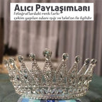 Göz Kamaştıran Damla Kristal Gelin Tac Miss Universe 46087