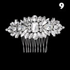 Düğün Saç Aksesuarları Kristal ve İnci Detaylı Gelin Saç Çiçeği  02739