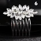 Düğün Saç Aksesuarları Kristal ve İnci Detaylı Gelin Saç Çiçeği  02739