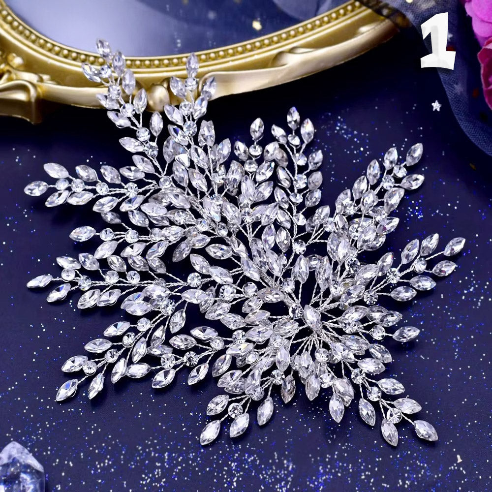 El Yapımı Kristal Taşlı Gelin Saç Aksesuarı 42133