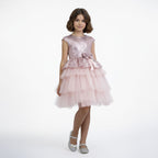 Kız Çocuk Payetli ve Kat Kat Tüllü Doğum Günü Abiye Elbise 94304