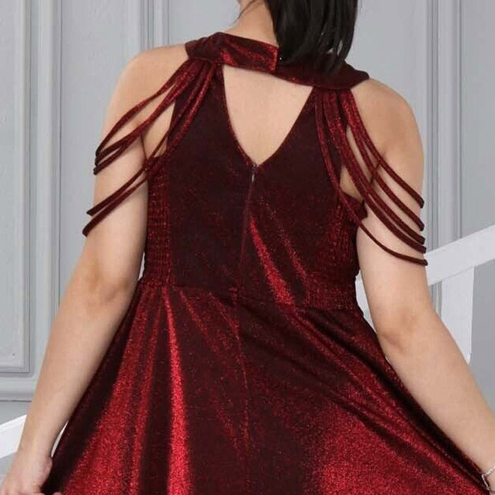 Genç Kız Saten Mezuniyet ve Abiye Elbise  Sırtı Gipe Lastikli 81223