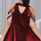 Genç Kız Saten Mezuniyet ve Abiye Elbise  Sırtı Gipe Lastikli 81223