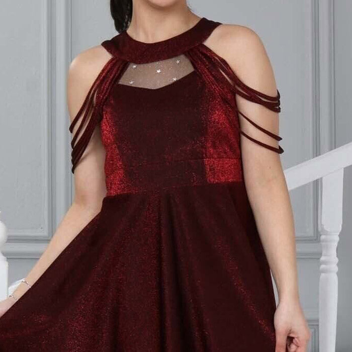 Genç Kız Saten Mezuniyet ve Abiye Elbise  Sırtı Gipe Lastikli 81223