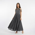 bisiklet yaka ve saten kumaşlı genç kız mezuniyet elbisesi.