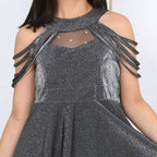 Genç Kız Saten Mezuniyet ve Abiye Elbise  Sırtı Gipe Lastikli 81223