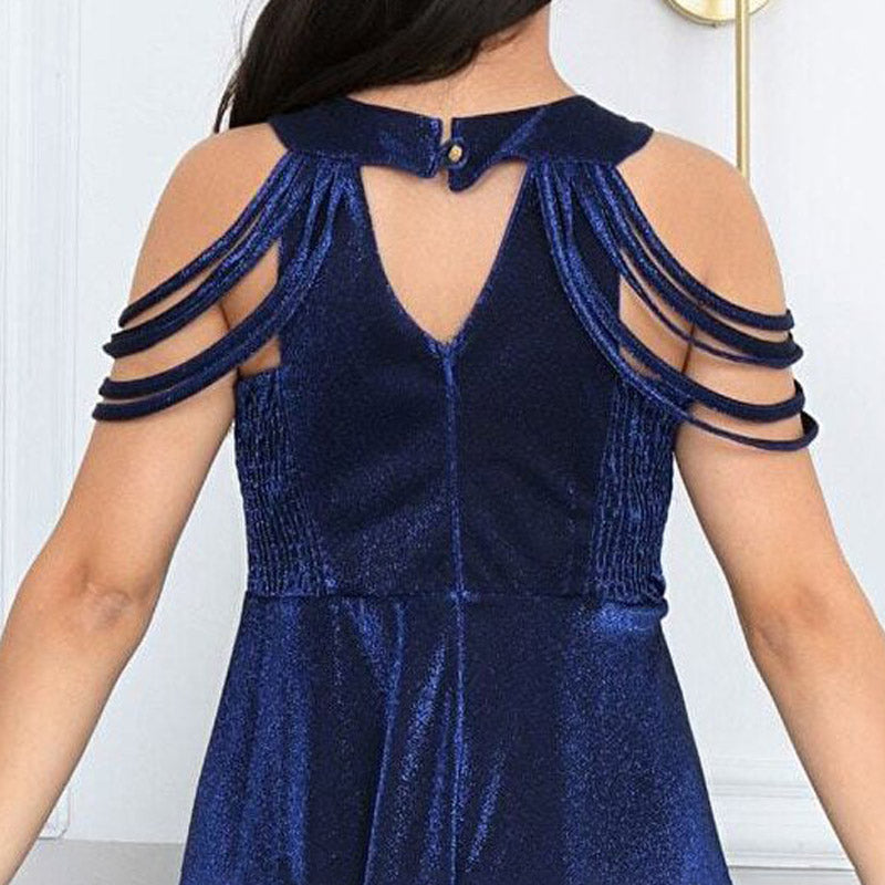 Genç Kız Saten Mezuniyet ve Abiye Elbise  Sırtı Gipe Lastikli 81223