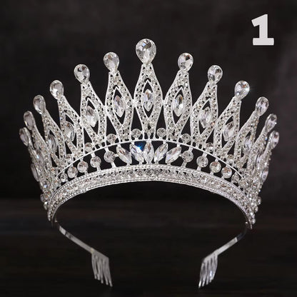 Göz Kamaştıran Damla Kristal Gelin Tac Miss Universe 46087