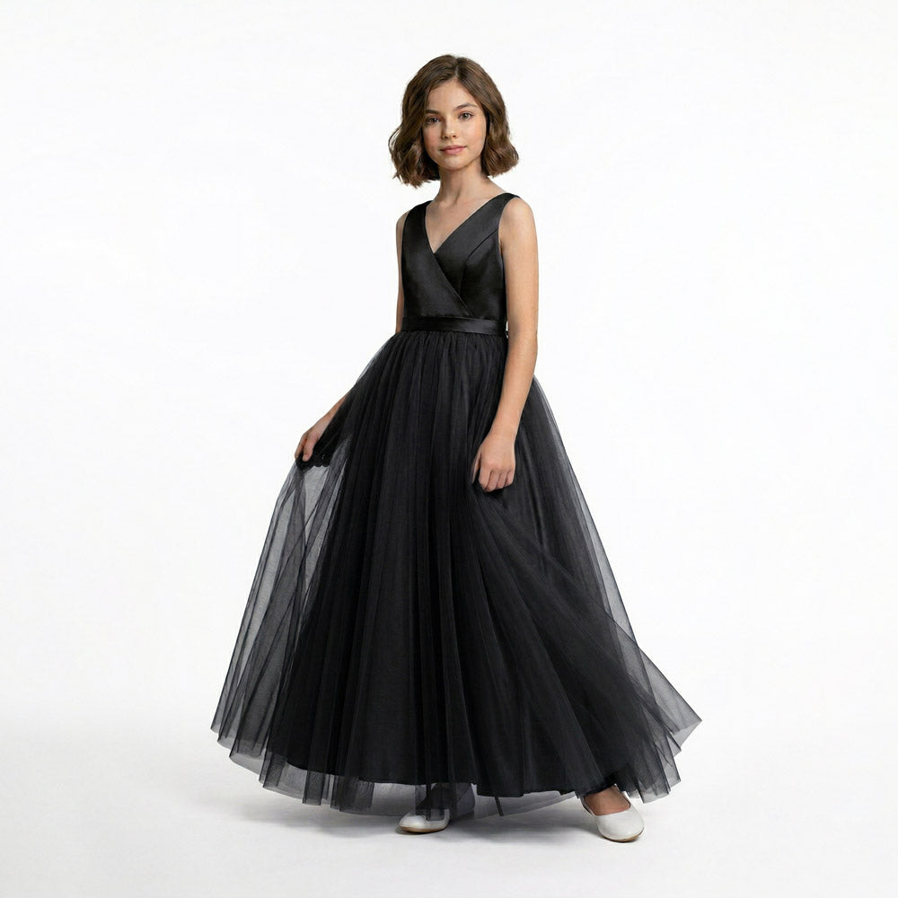 Kız Çocuk Tüllü Prenses Abiye Elbise