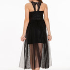 Kız Çocuk İnci Taşlı ve Tüllü Trend Abiye Elbise 18082