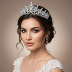 Kristal Taşlı Gelin Tacı - Göz Alıcı Kına Nişan ve Düğün Tacı 30192