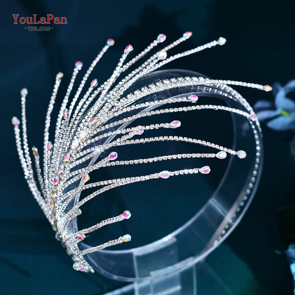 El Yapımı Kristal Yapay Elmas Gelin Saç Aksesuarı 70994