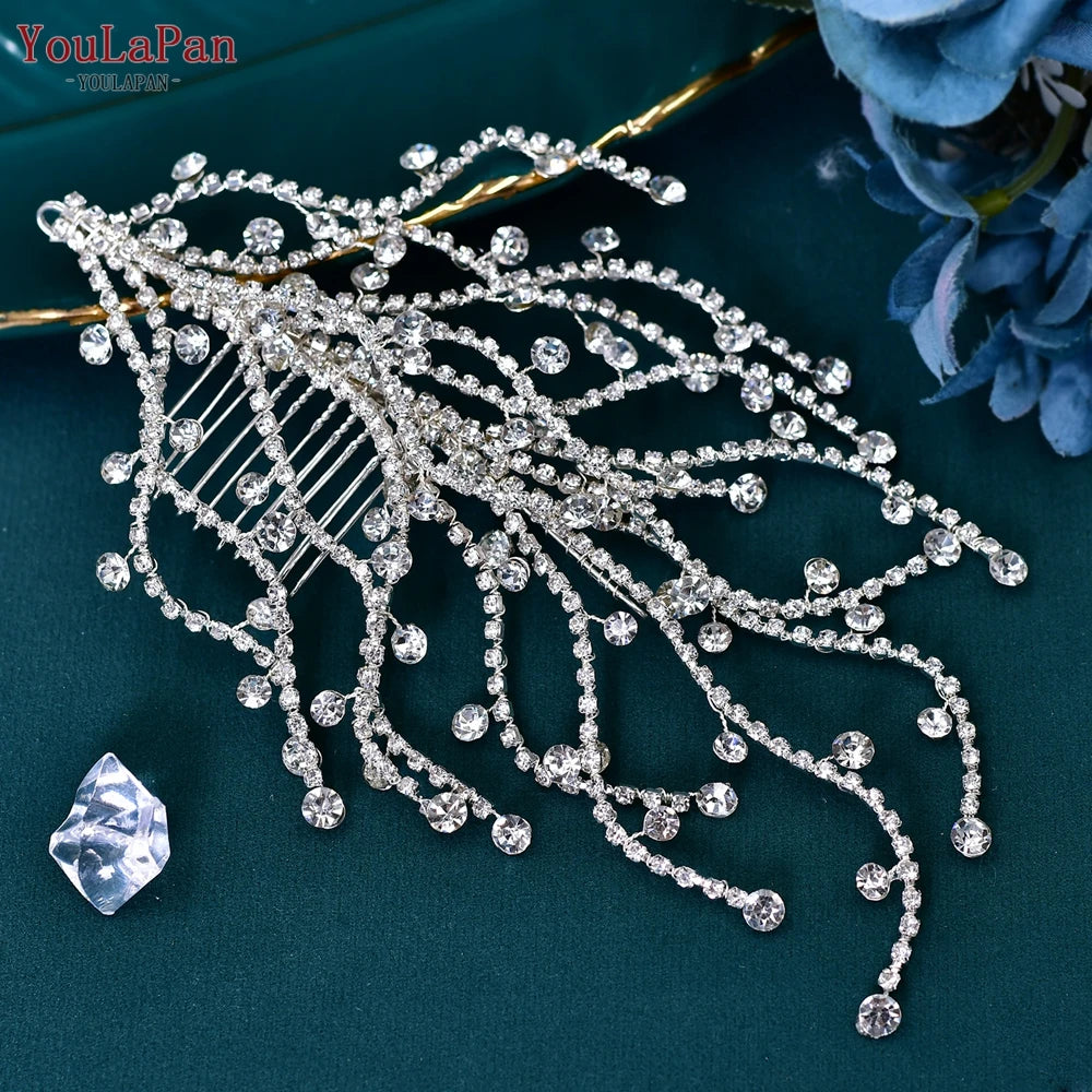 El Yapımı Kristal Yapay Elmas Gelin Saç Aksesuarı 70994