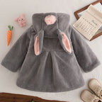 Ponponlu Peluş Kız Bebek Çocuk Montu 20522