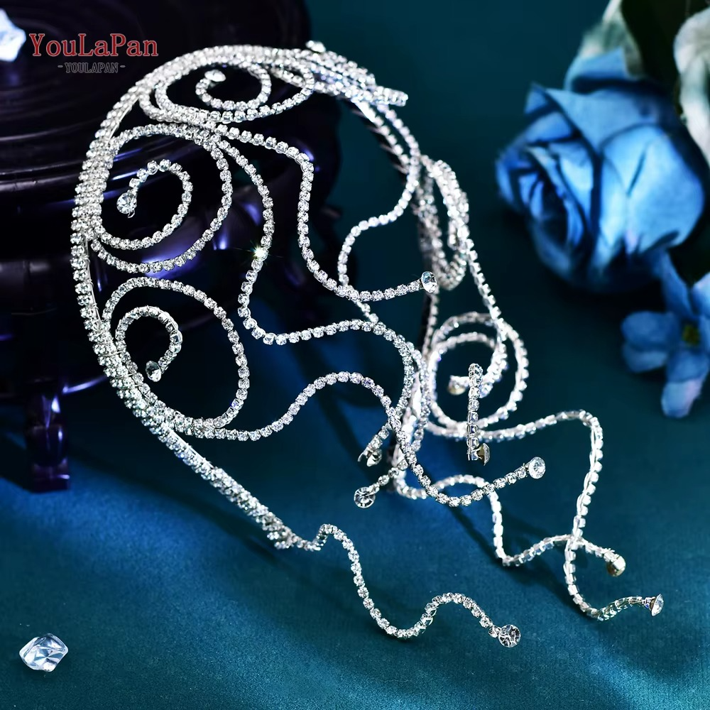 El Yapımı Kristal Yapay Elmas Gelin Saç Aksesuarı 70994