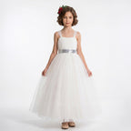 Sırt Gipeli Saten Kız Çocuk Tütü Abiye Elbise - Payet İşlemeli 