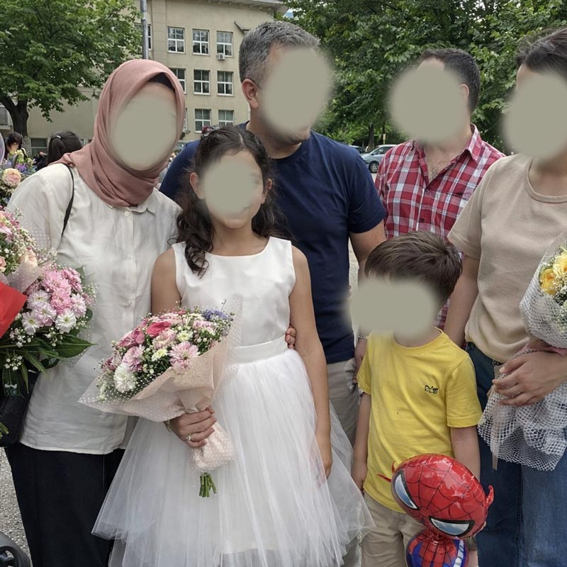 Kız Çocuk Beyaz Önü Kısa Arkası Uzun Kuyruklu Tül Abiye Elbise 24364