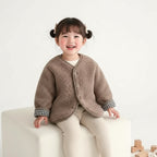 Çocuk Mont Kareli Peluş Çİft Taraflı 34281