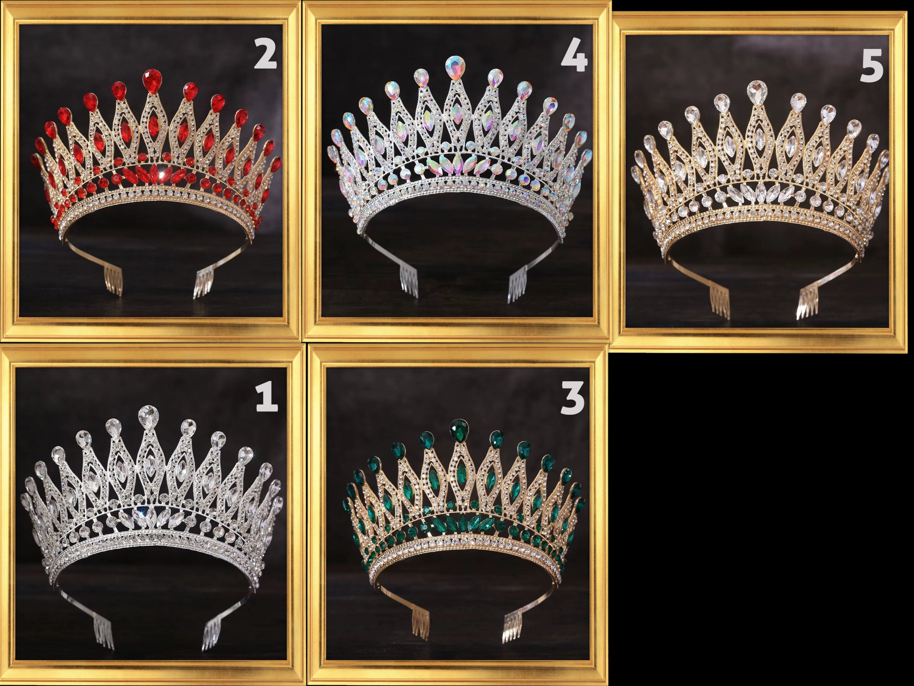 Göz Kamaştıran Damla Kristal Gelin Tac Miss Universe 46087