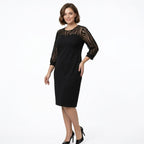 Siyah renkli göğüs ve kolları zebra desenli flok tül detaylı kadın büyük beden abiye elbise