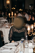 Kadın Siyah Büyük Beden Zebra Desenli Flok Tül Abiye Elbise 37327