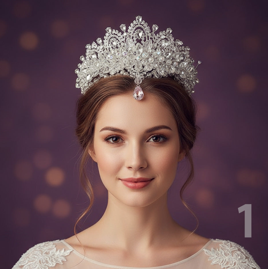 Kristal Zirkon Gelin Tacı 47895