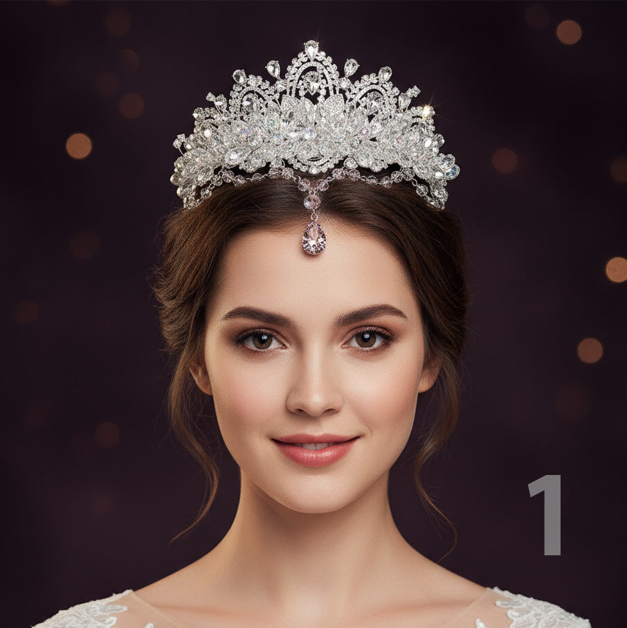 Kristal Zirkon Gelin Tacı 47895