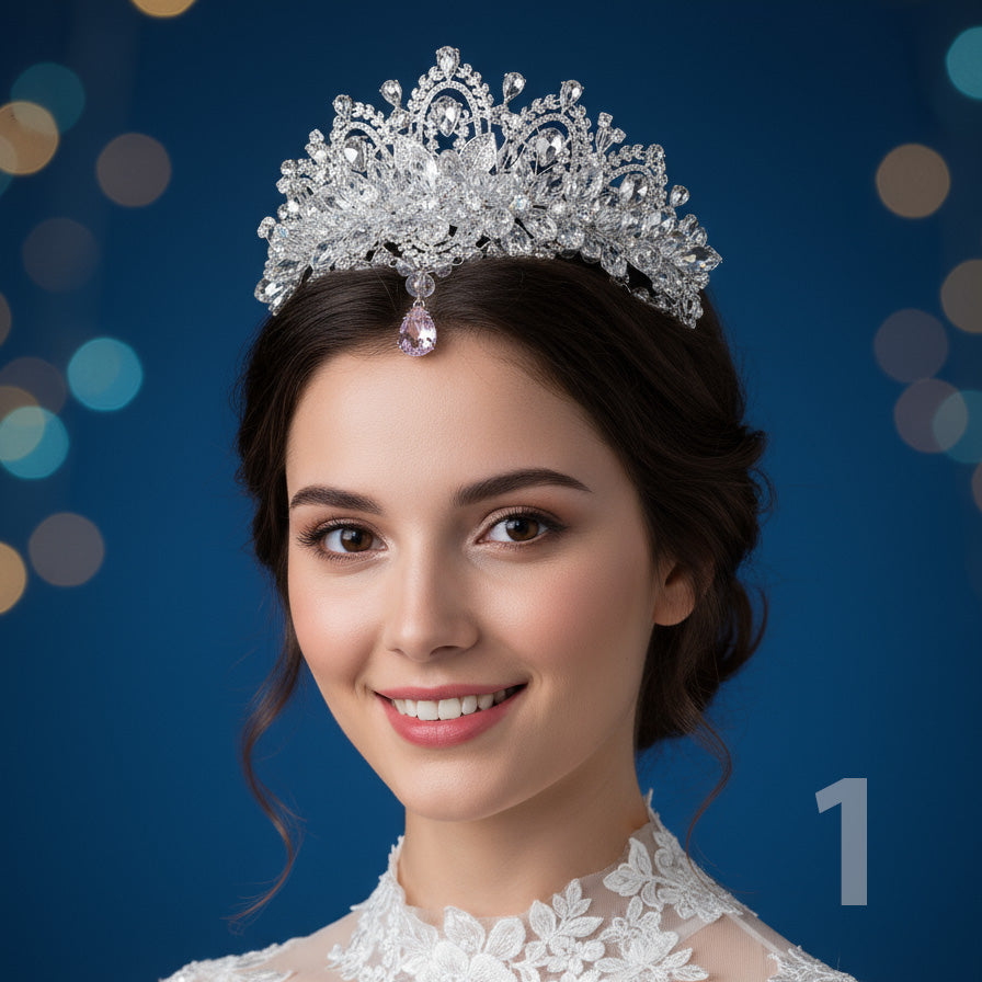 Kristal Zirkon Gelin Tacı 47895
