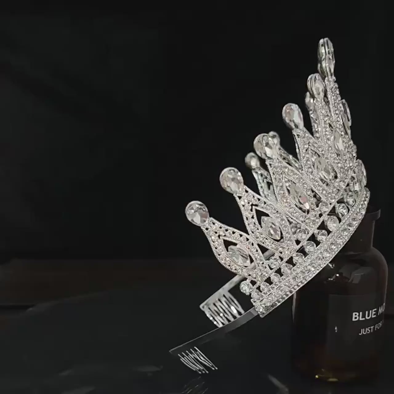 Göz Kamaştıran Damla Kristal Gelin Tac Miss Universe 46087